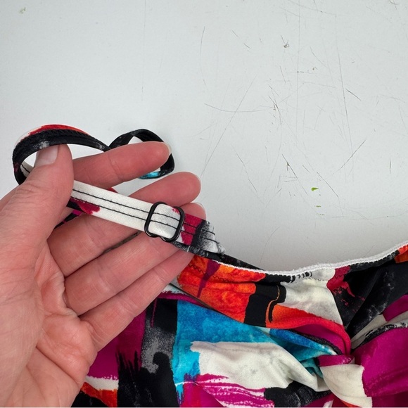 Christina Abstract Patterned One Piece Bathing with Skirt - Picture 4 of 13